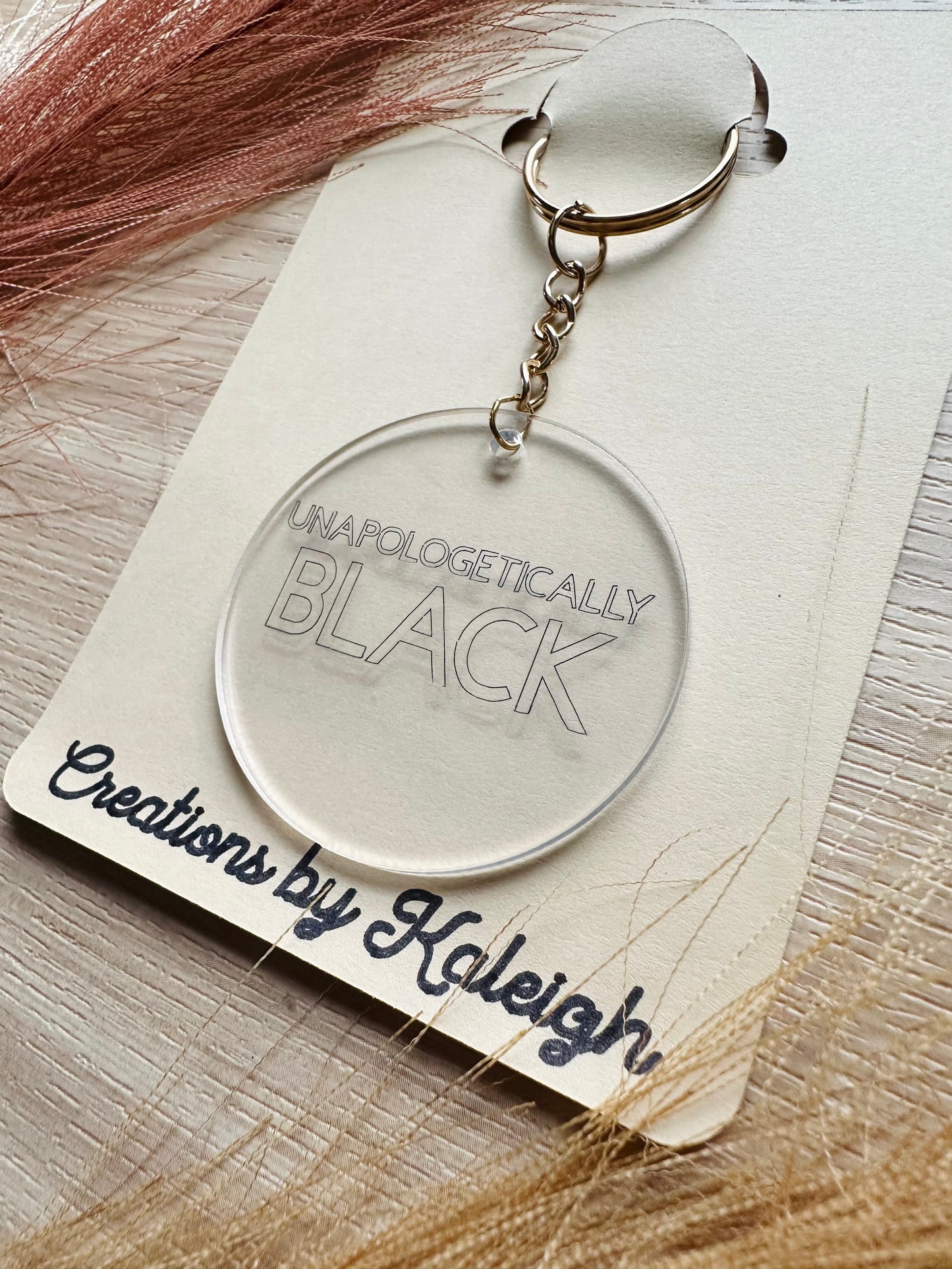 ‘Unapologetically Black’ Gold Keychain