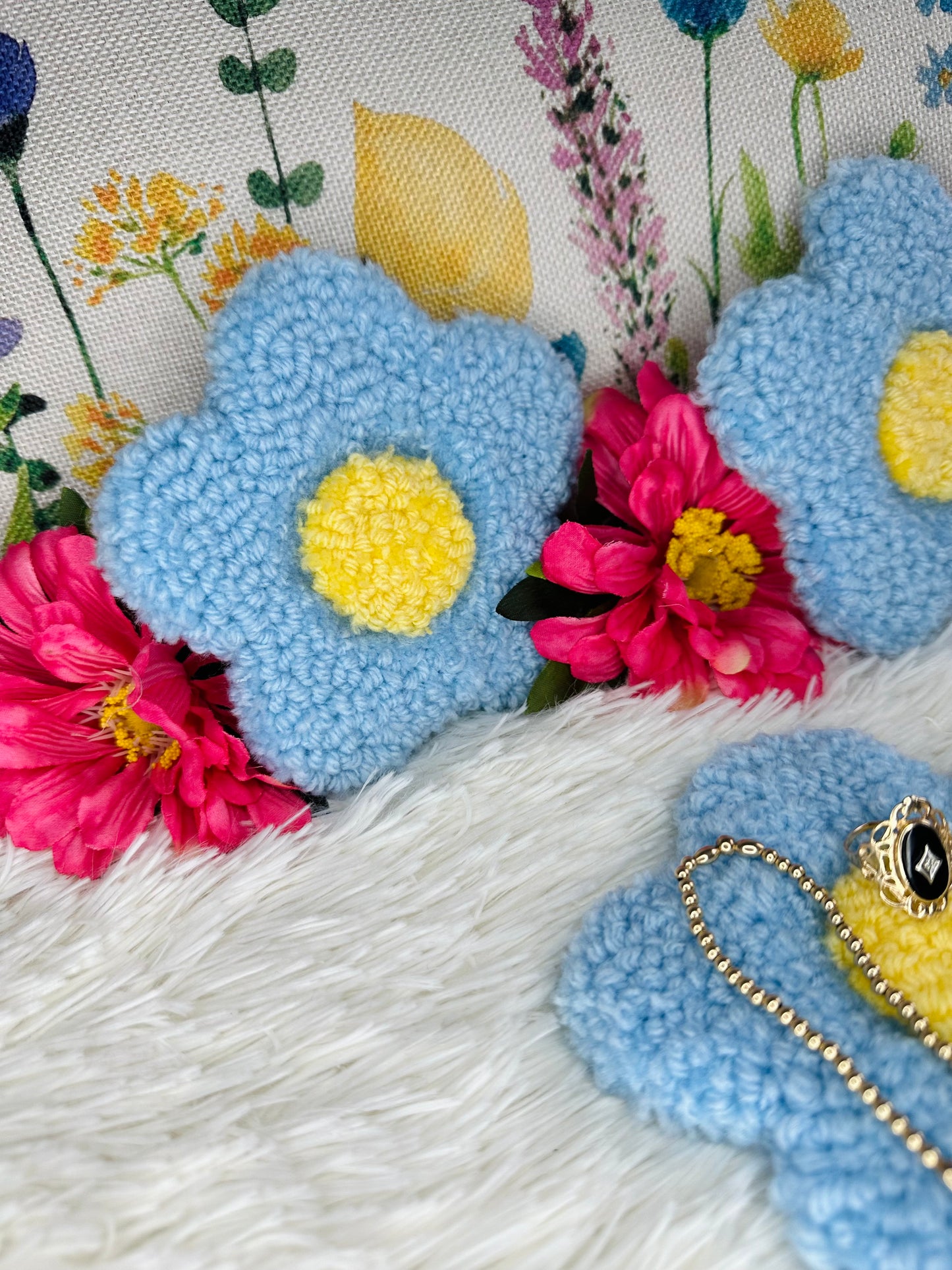 Light Blue Flower Coaster