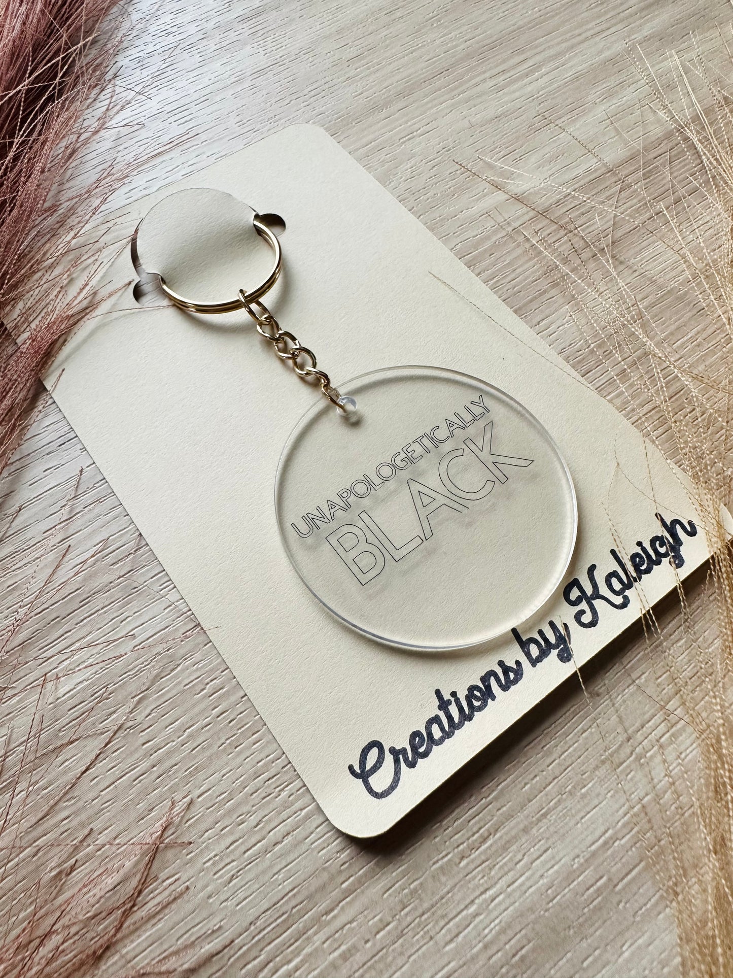 ‘Unapologetically Black’ Gold Keychain