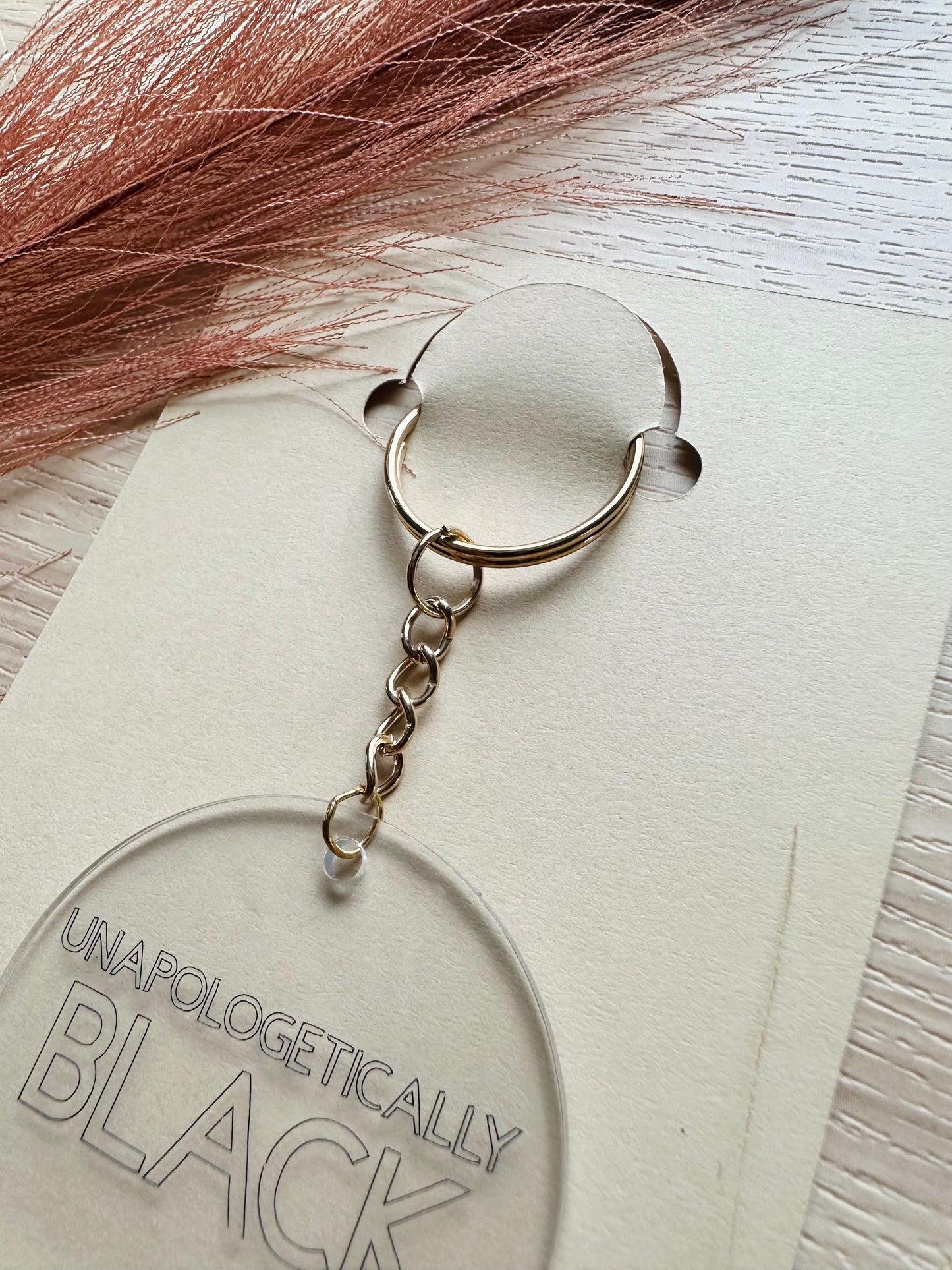 ‘Unapologetically Black’ Gold Keychain
