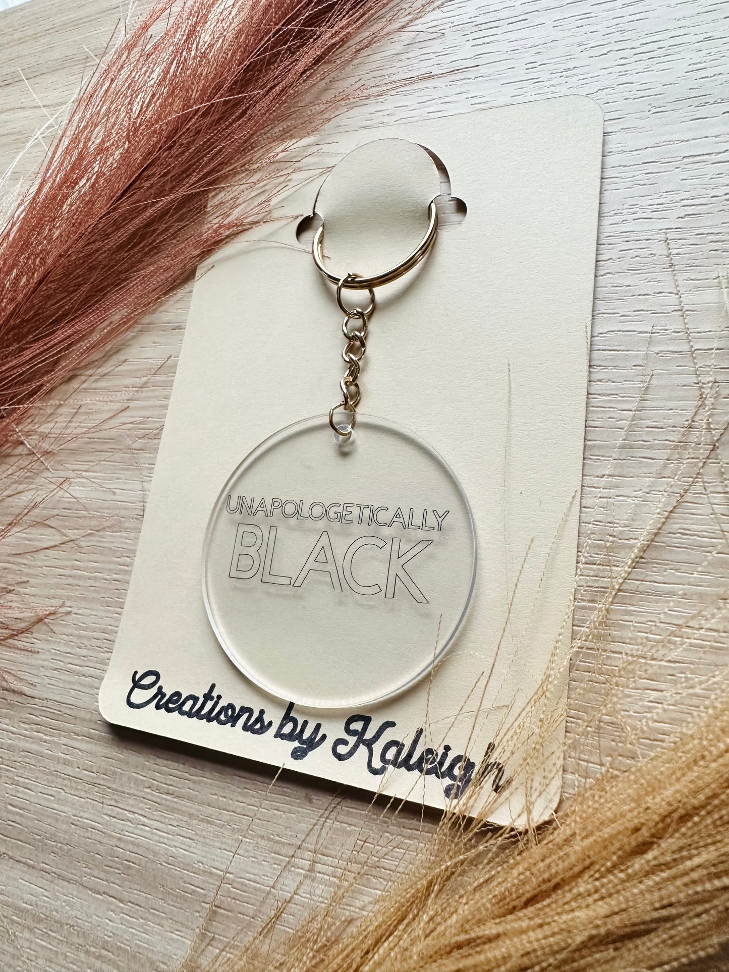 ‘Unapologetically Black’ Gold Keychain