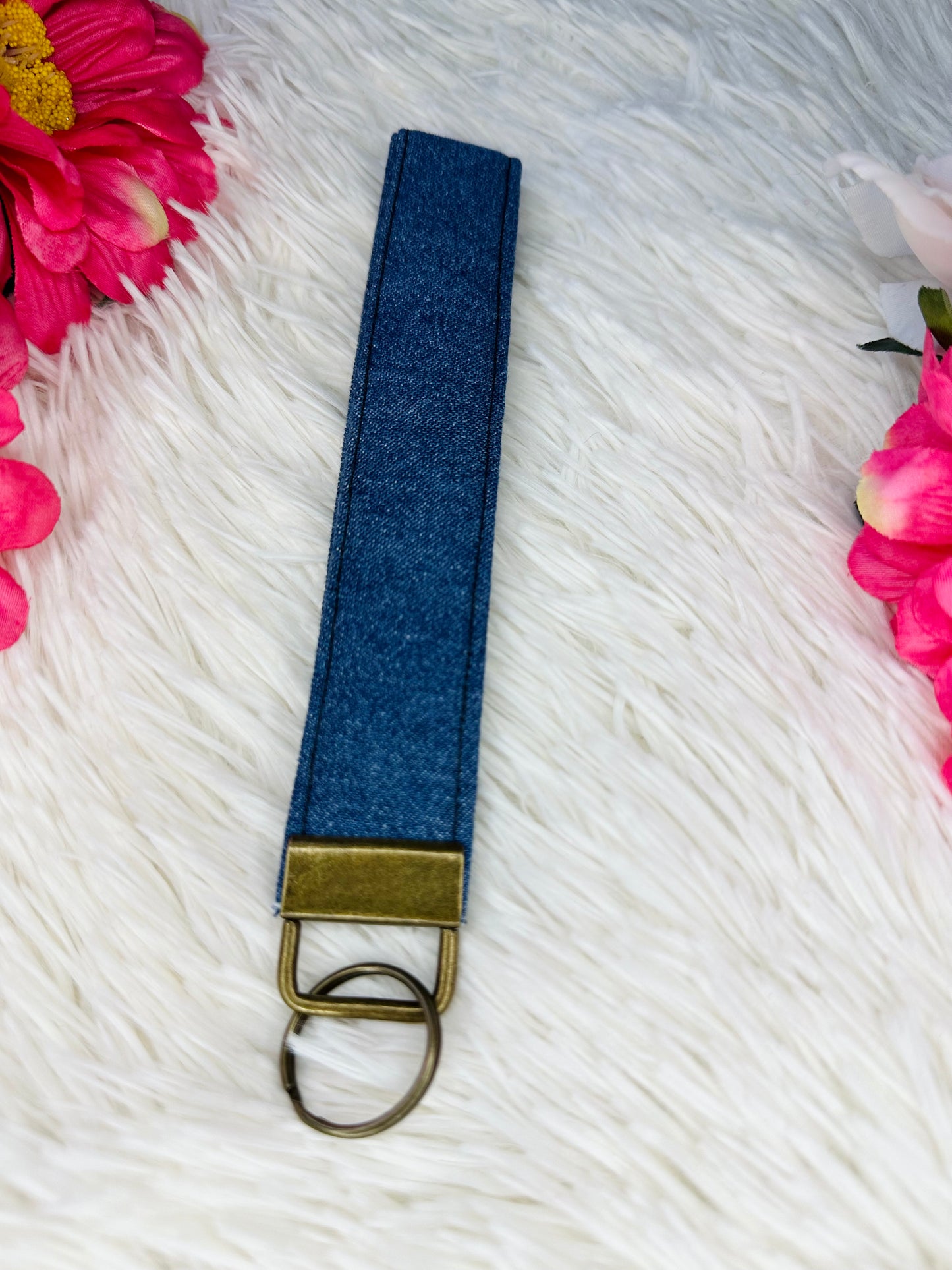 Denim Indigo Wristlet