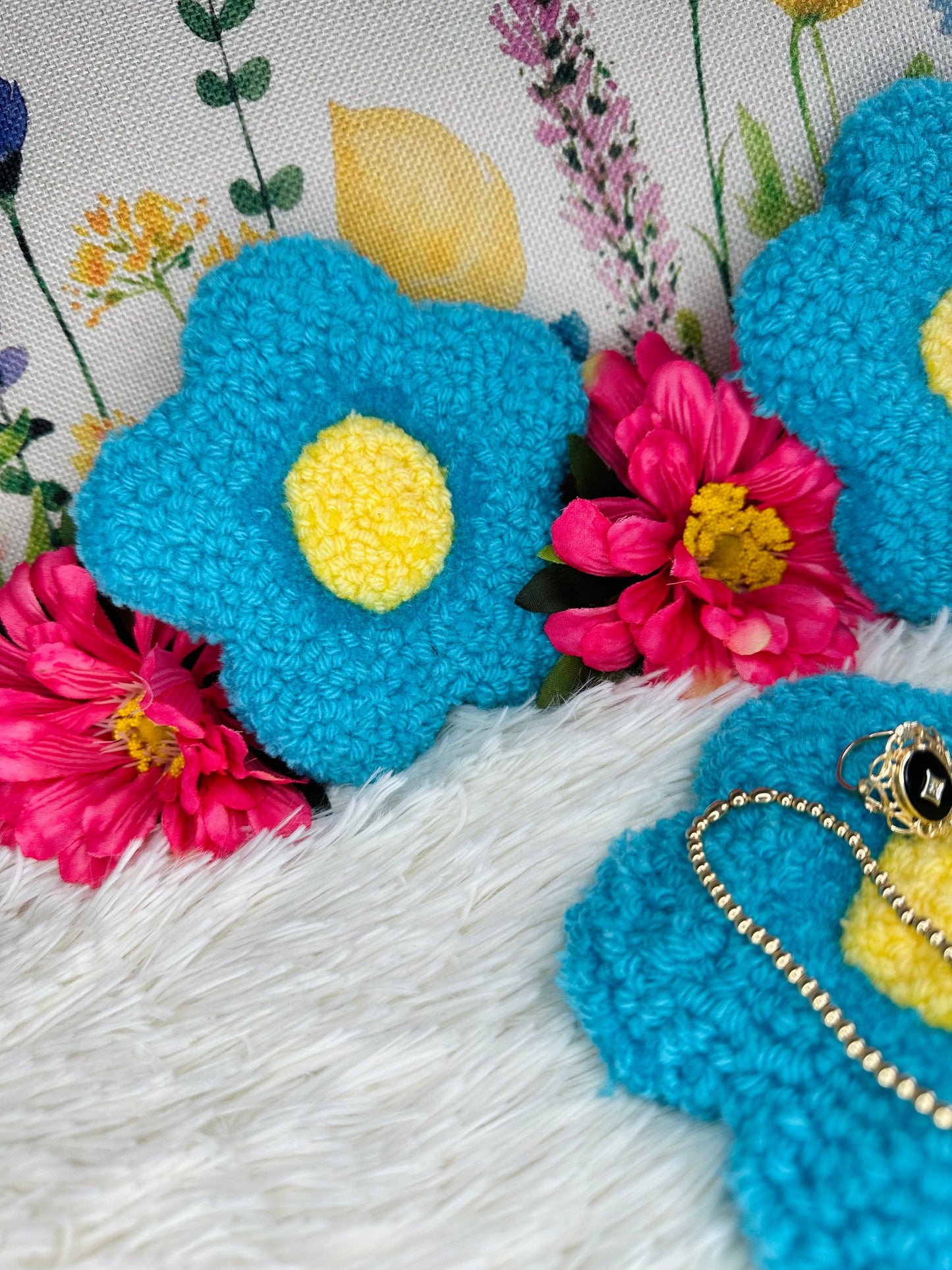 Turquoise Flower Coaster
