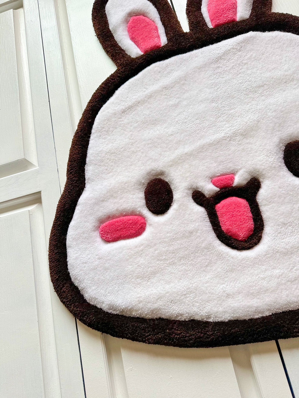 Cute White Bunny Rug