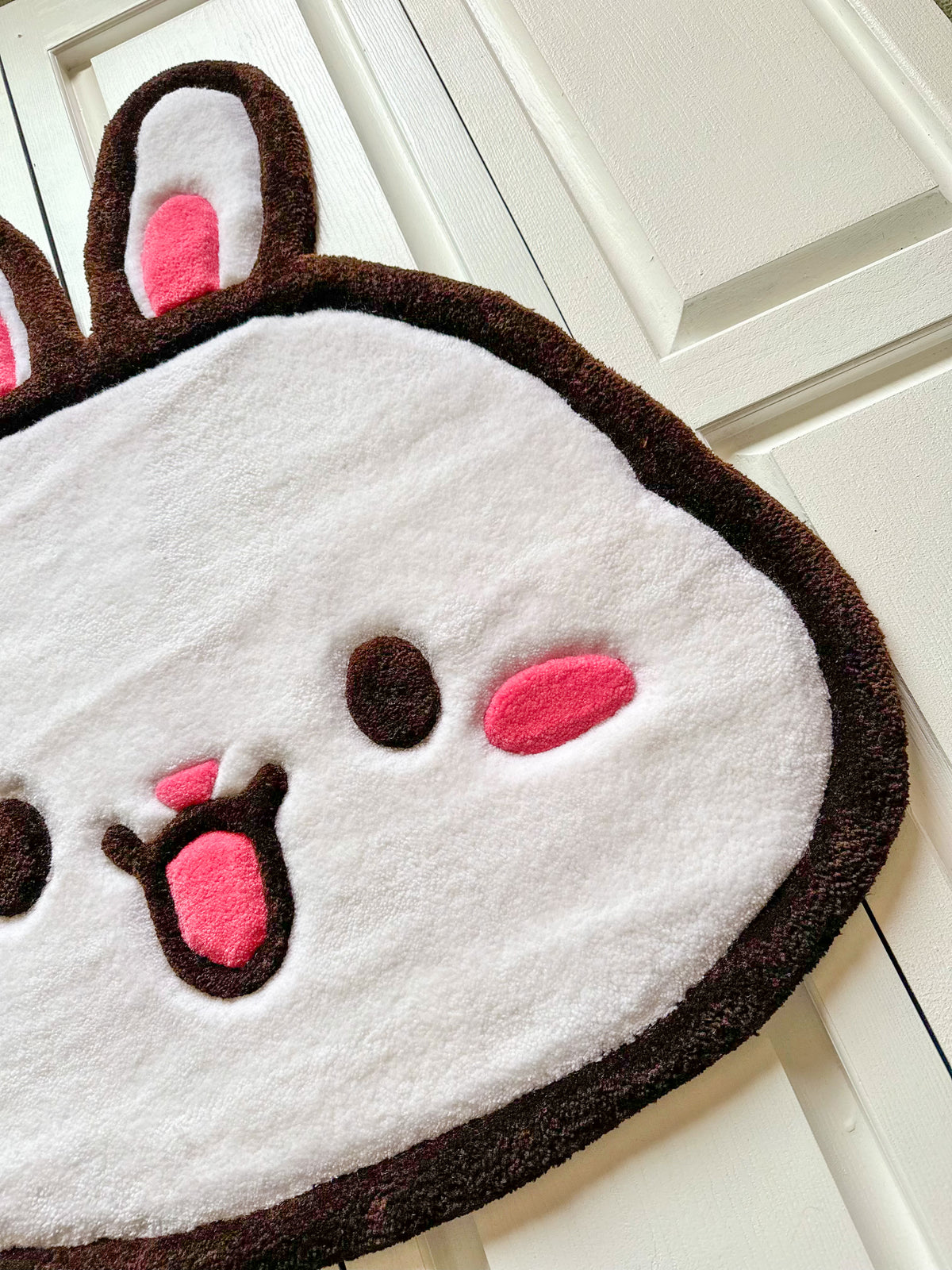 Cute White Bunny Rug