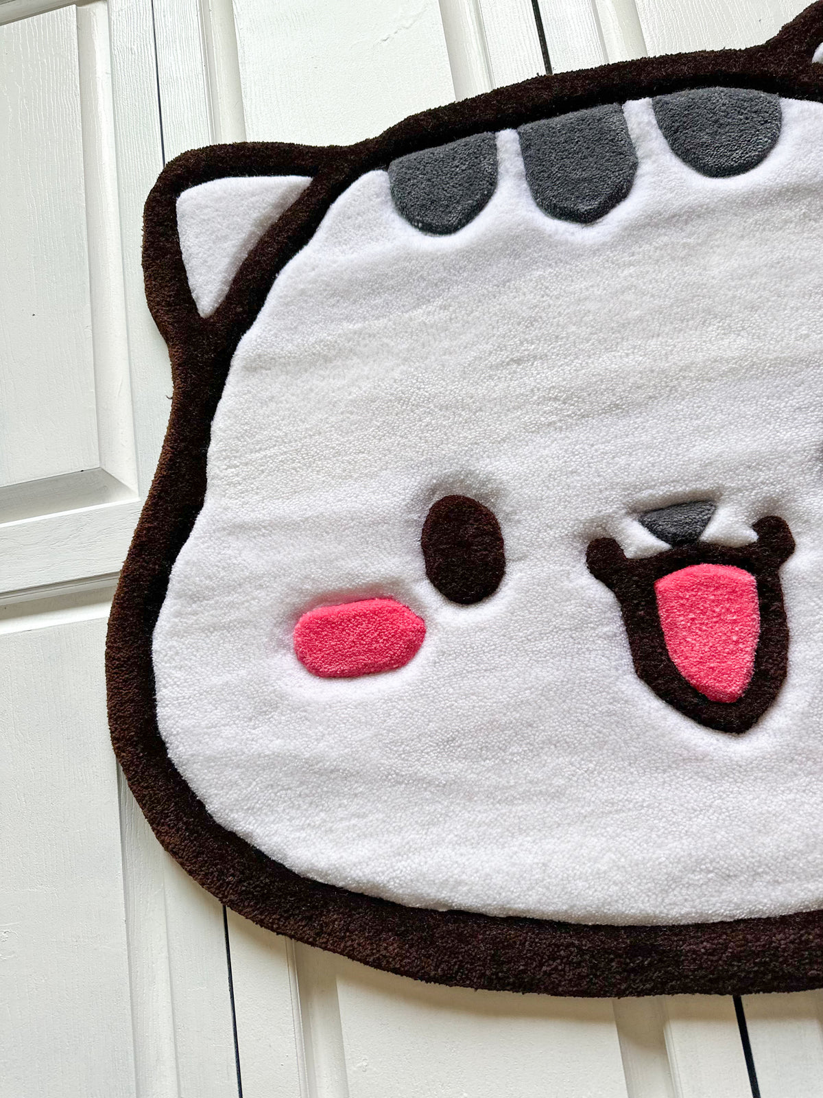 Cute White Cat Rug
