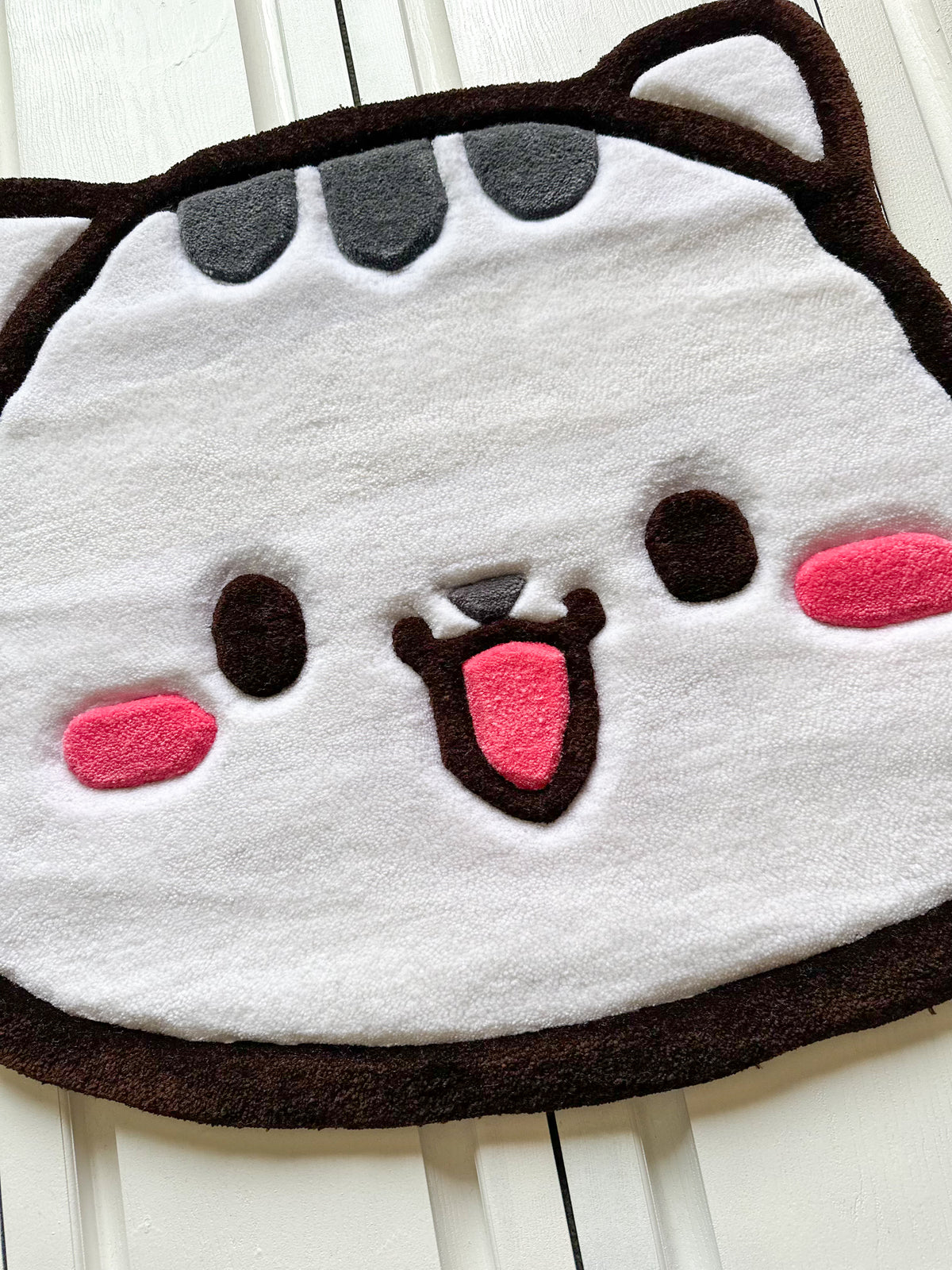 Cute White Cat Rug