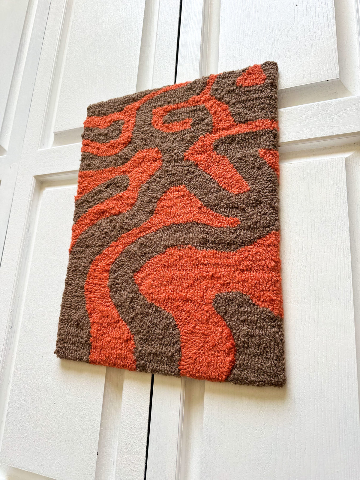 Abstract Orange & Brown Wall Art Hanging