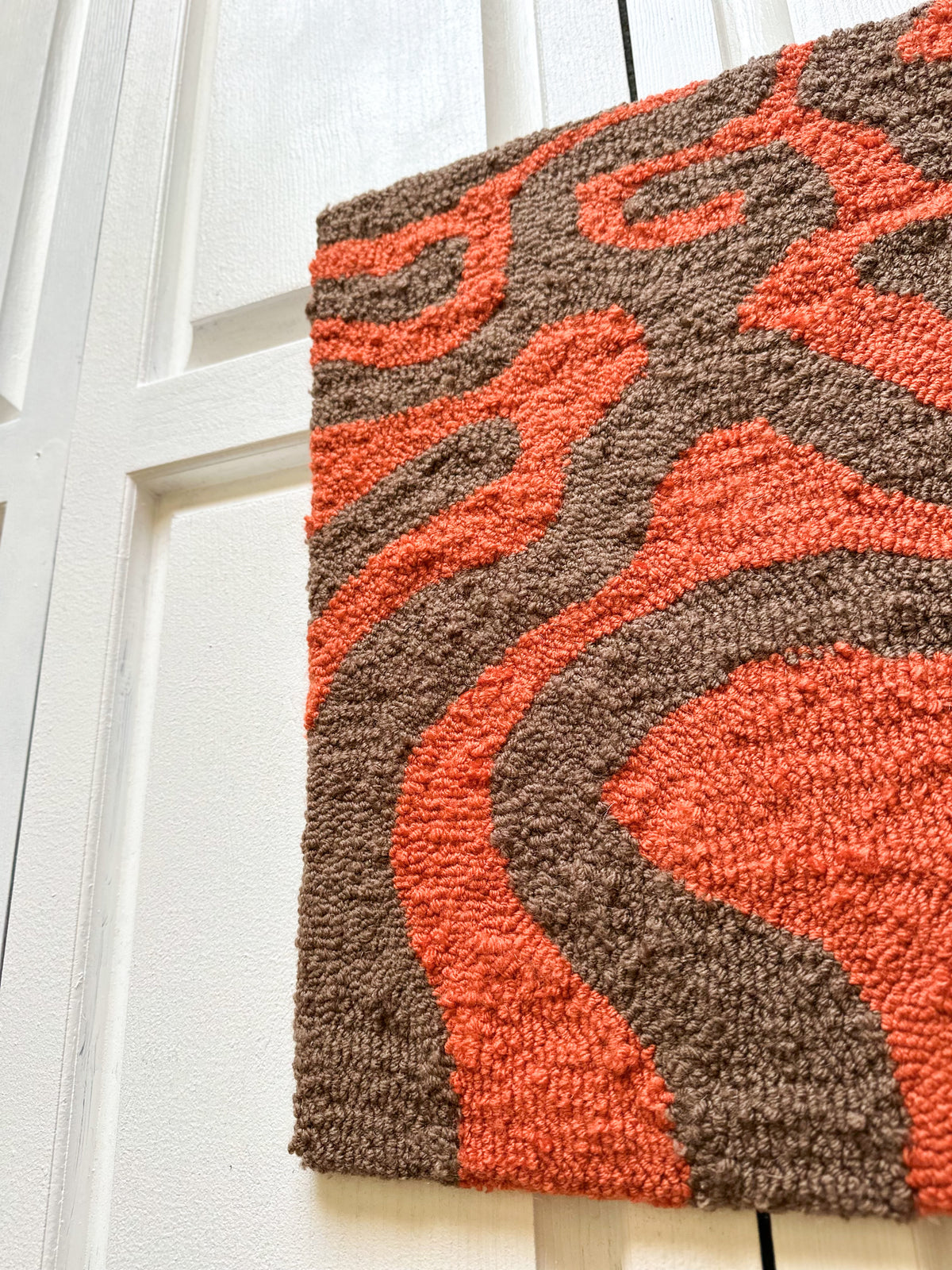 Abstract Orange & Brown Wall Art Hanging