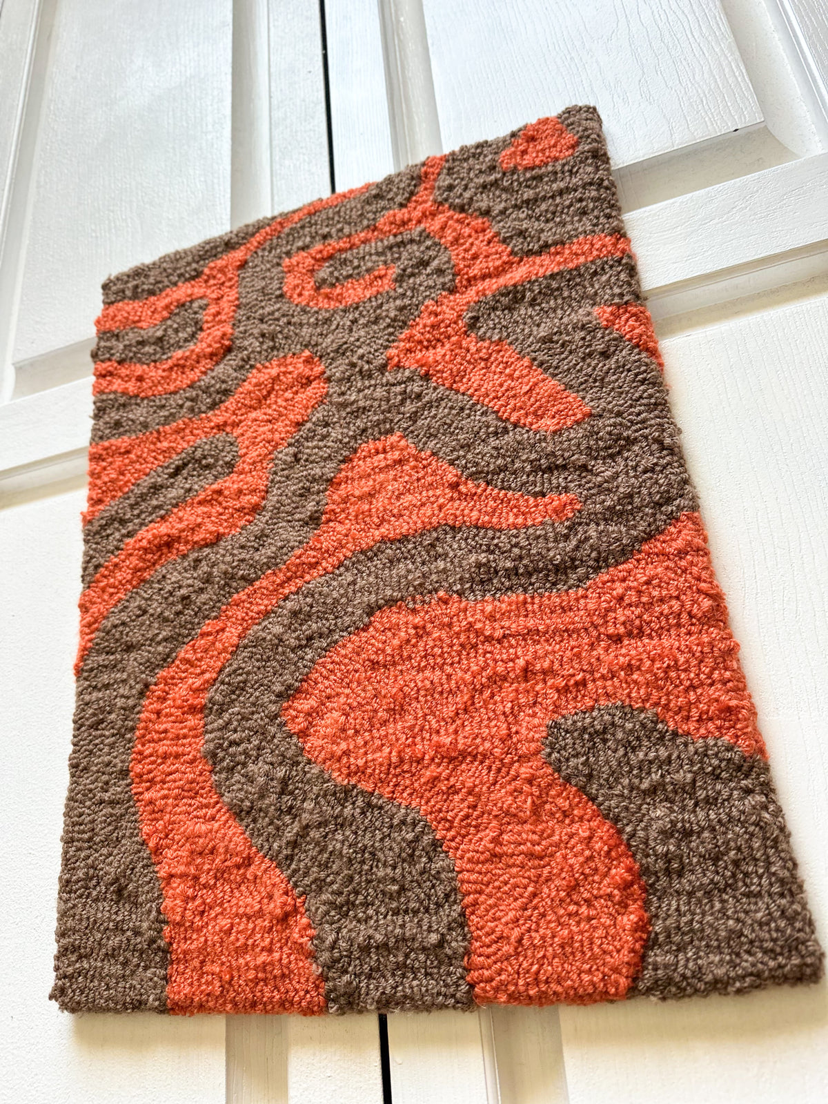 Abstract Orange & Brown Wall Art Hanging