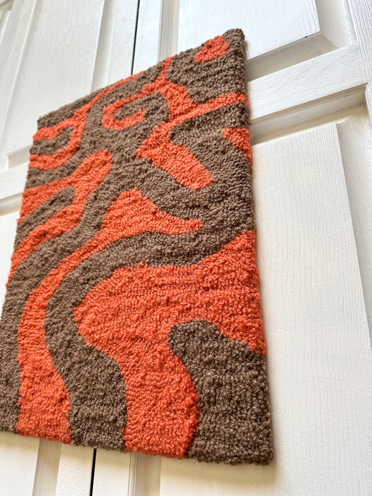 Abstract Orange & Brown Wall Art Hanging