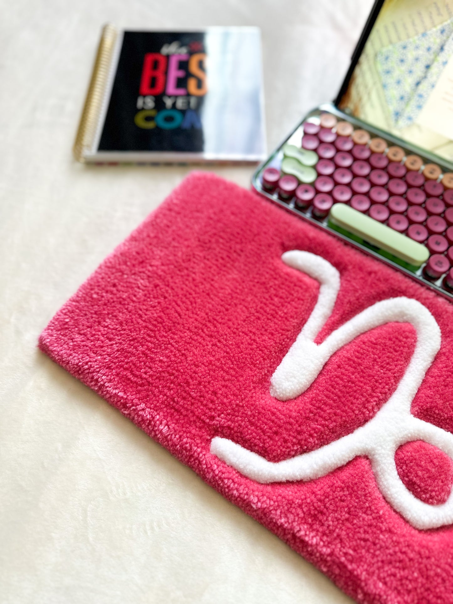 Pink Capricorn Keyboard Rug Mat