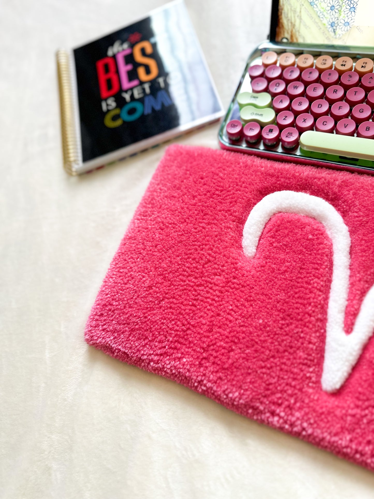 Pink Aries Keyboard Rug Mat