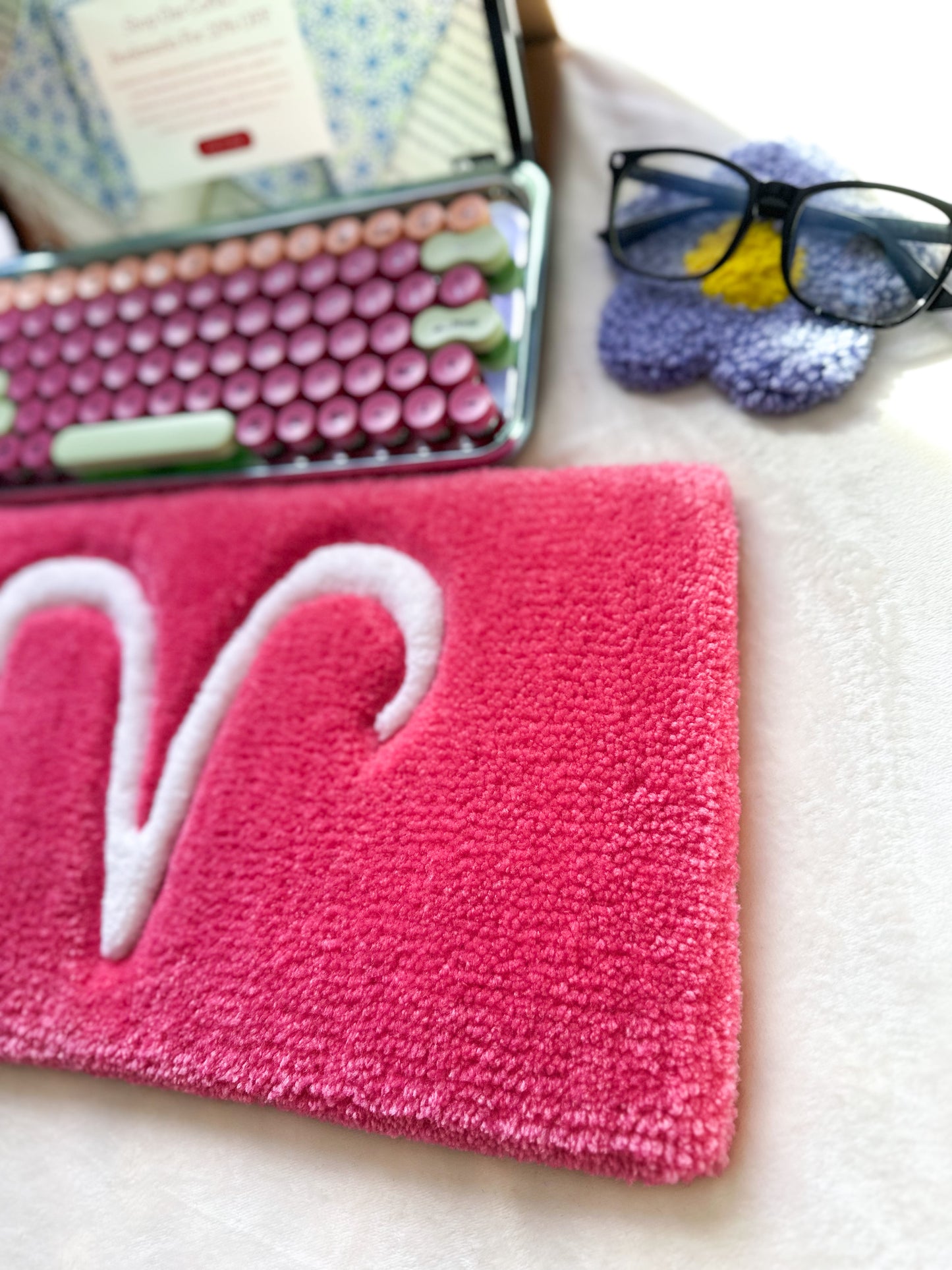 Pink Aries Keyboard Rug Mat