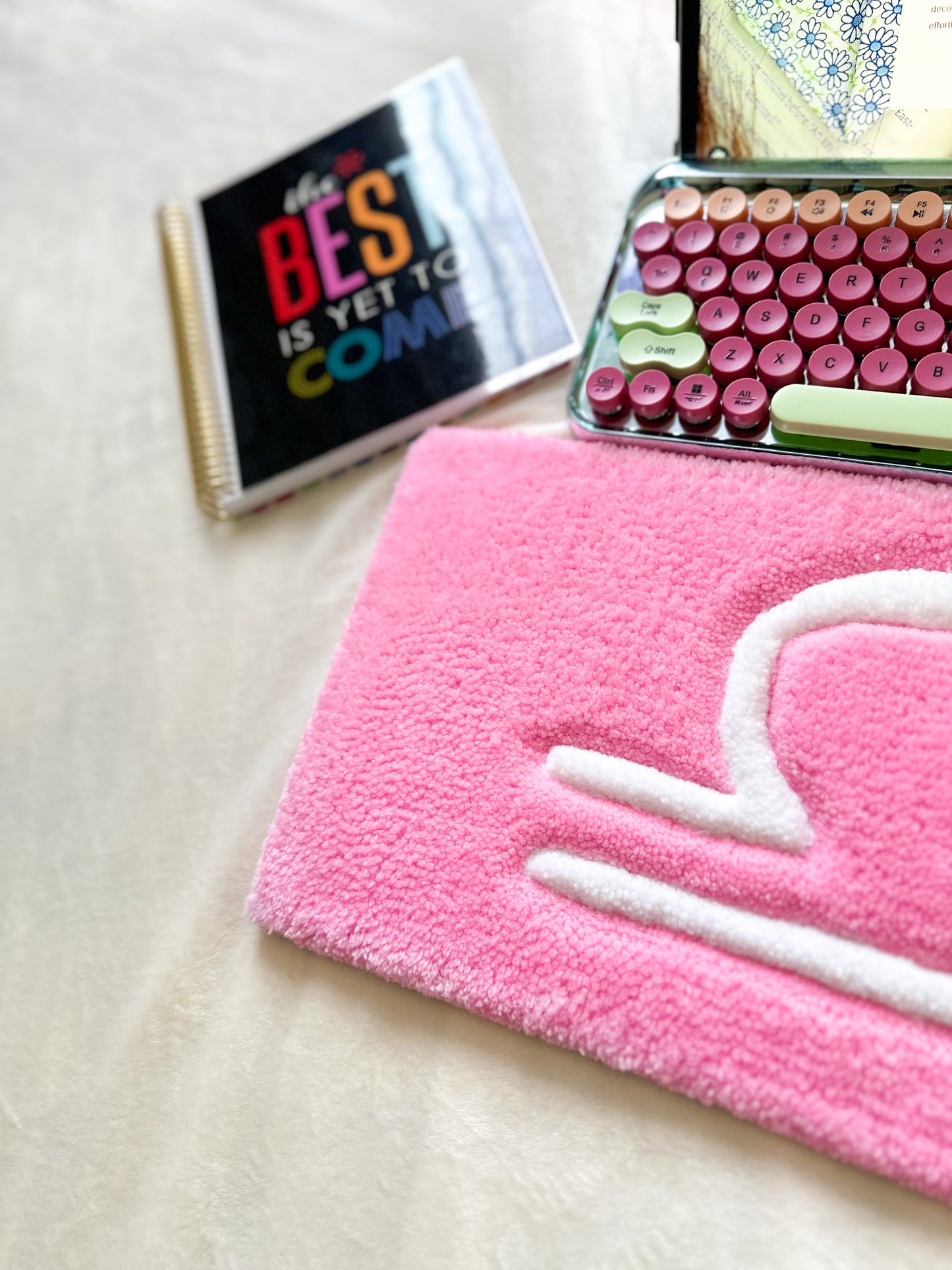 Light Pink Libra Keyboard Rug Mat
