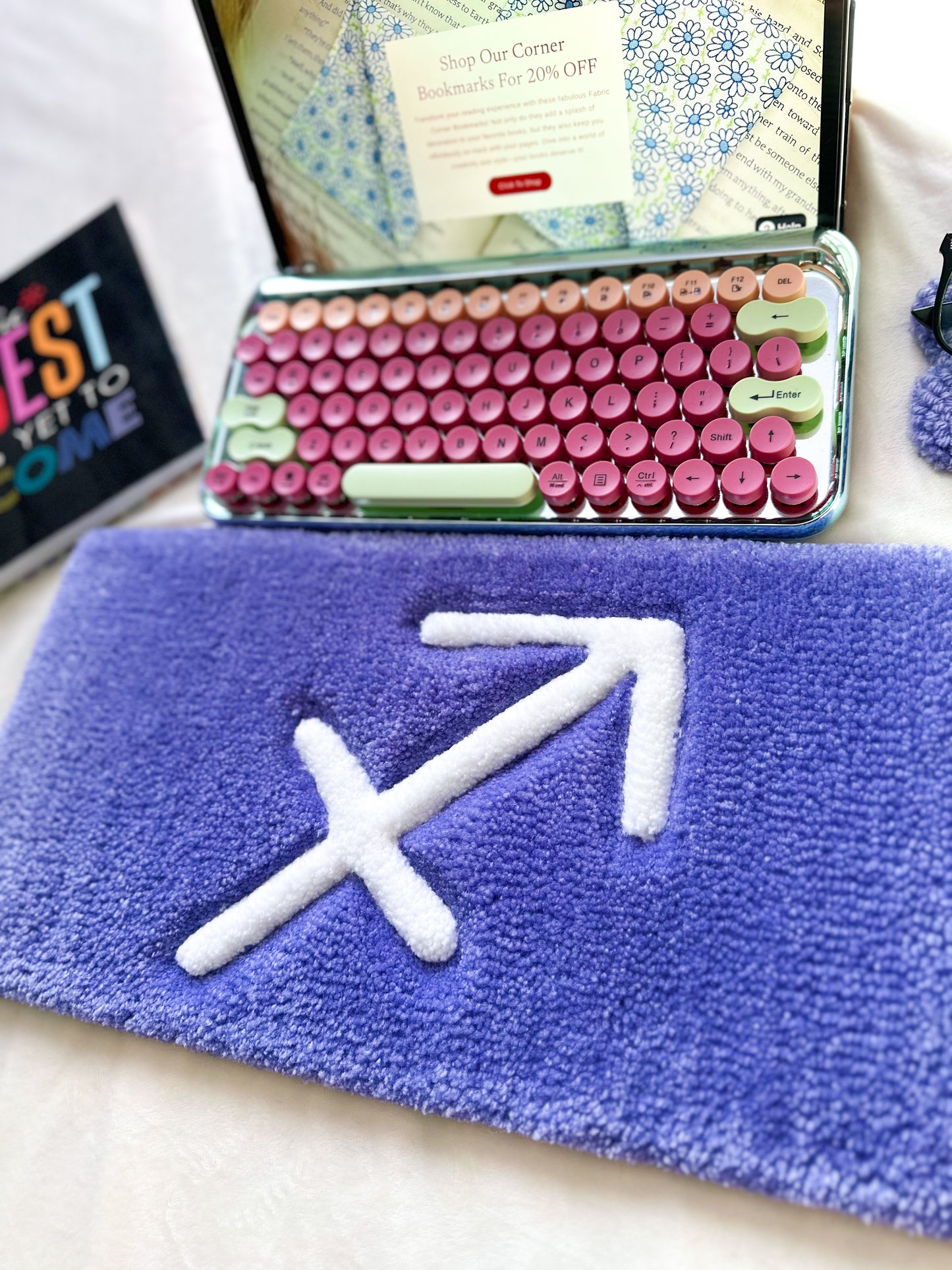Light Purple Sagittarius Keyboard Rug Mat