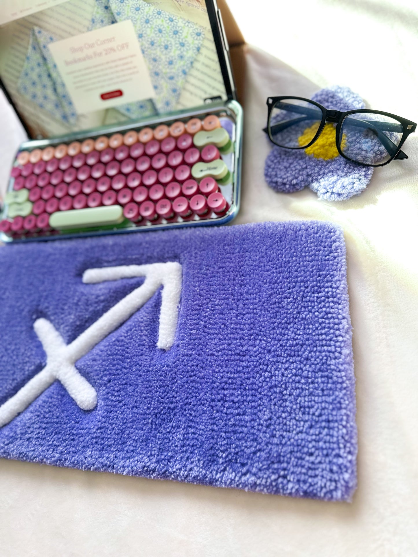 Light Purple Sagittarius Keyboard Rug Mat