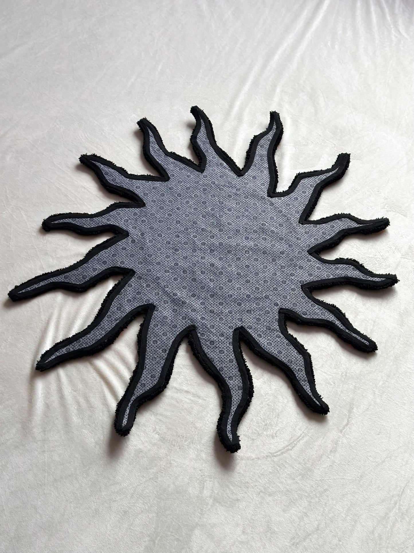 Yellow and Navy Blue Sun & Moon Rug
