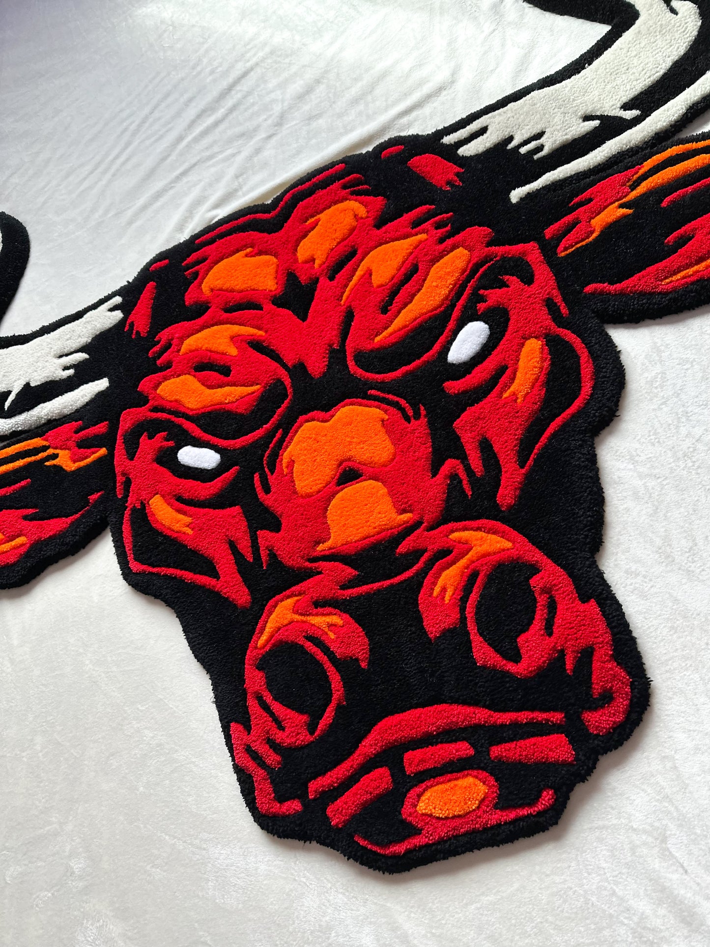 Red Bull Head Rug
