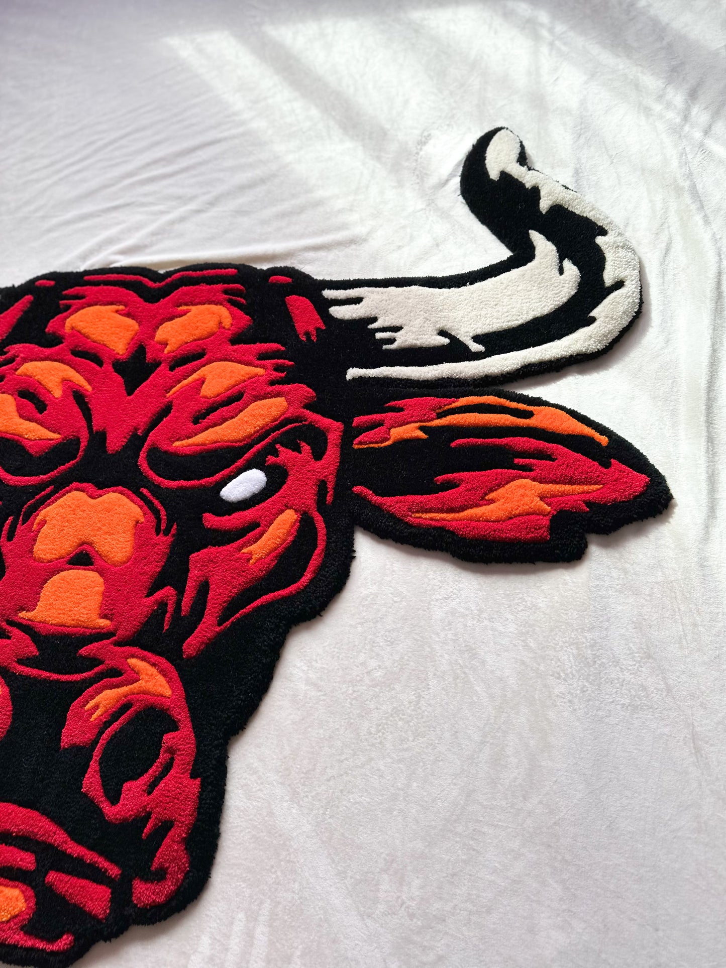 Red Bull Head Rug