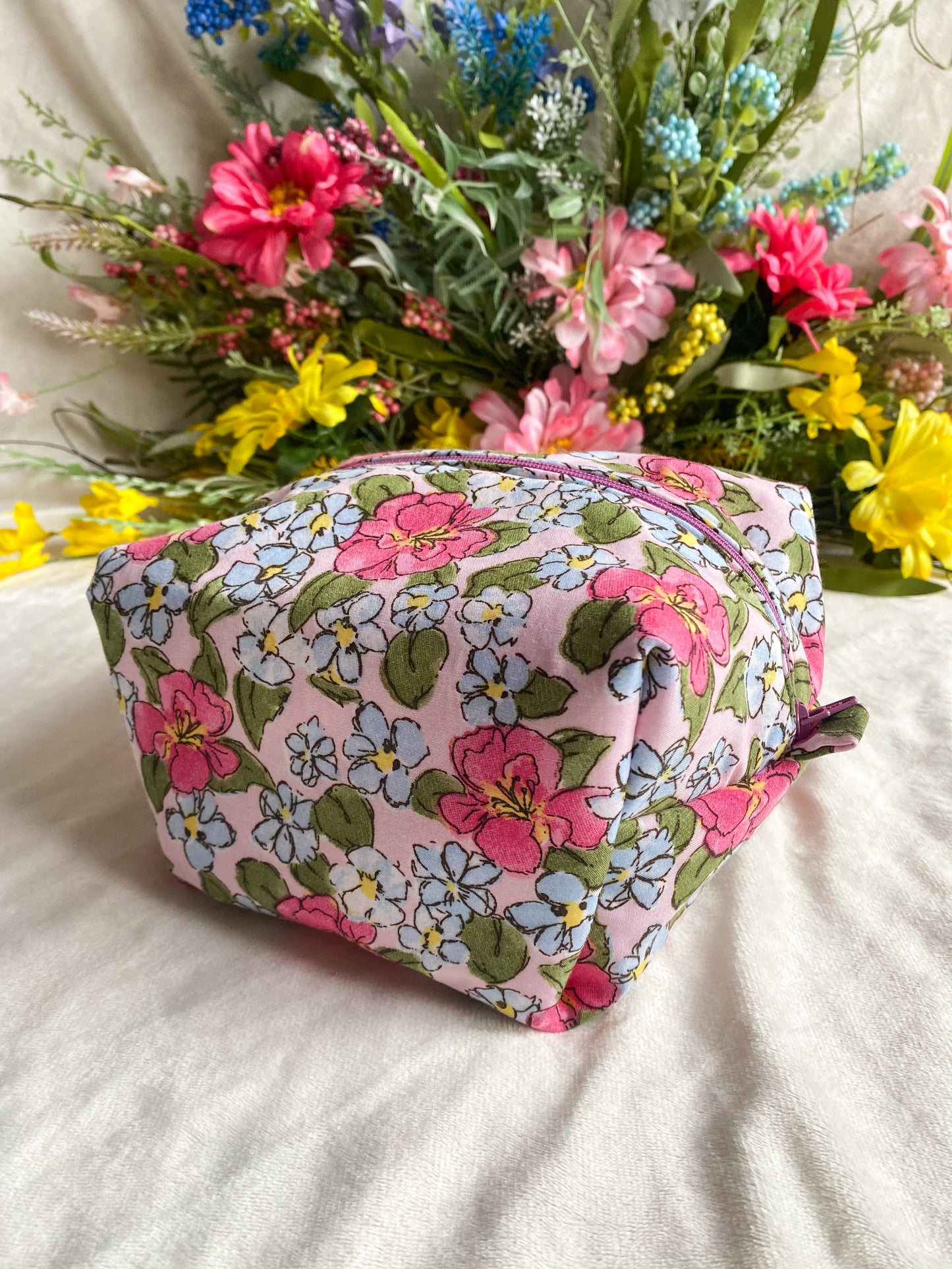 Floral Fantasy Makeup Box Pouch