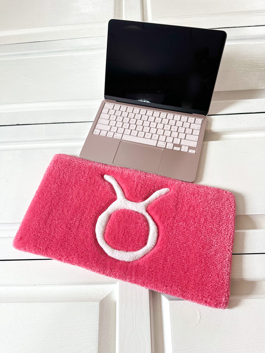 Pink Taurus Keyboard Rug Mat