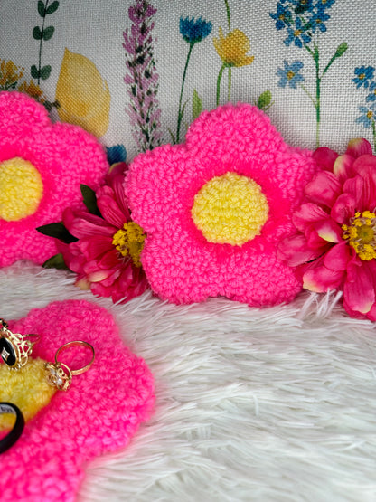 Hot Pink Flower Coaster