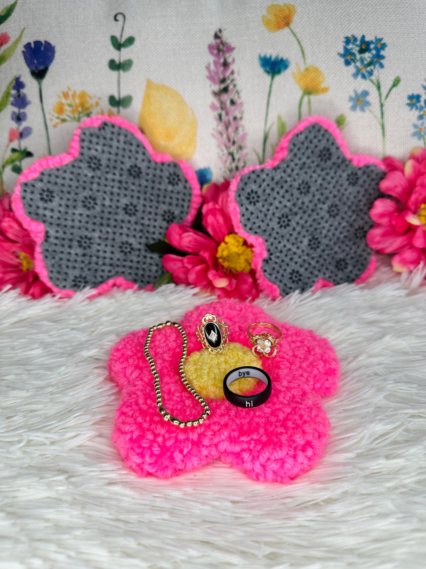 Hot Pink Flower Coaster
