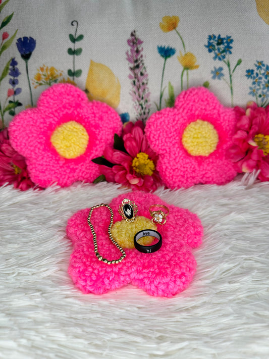 Hot Pink Flower Coaster