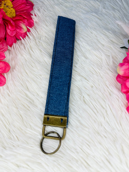 Denim Indigo Wristlet