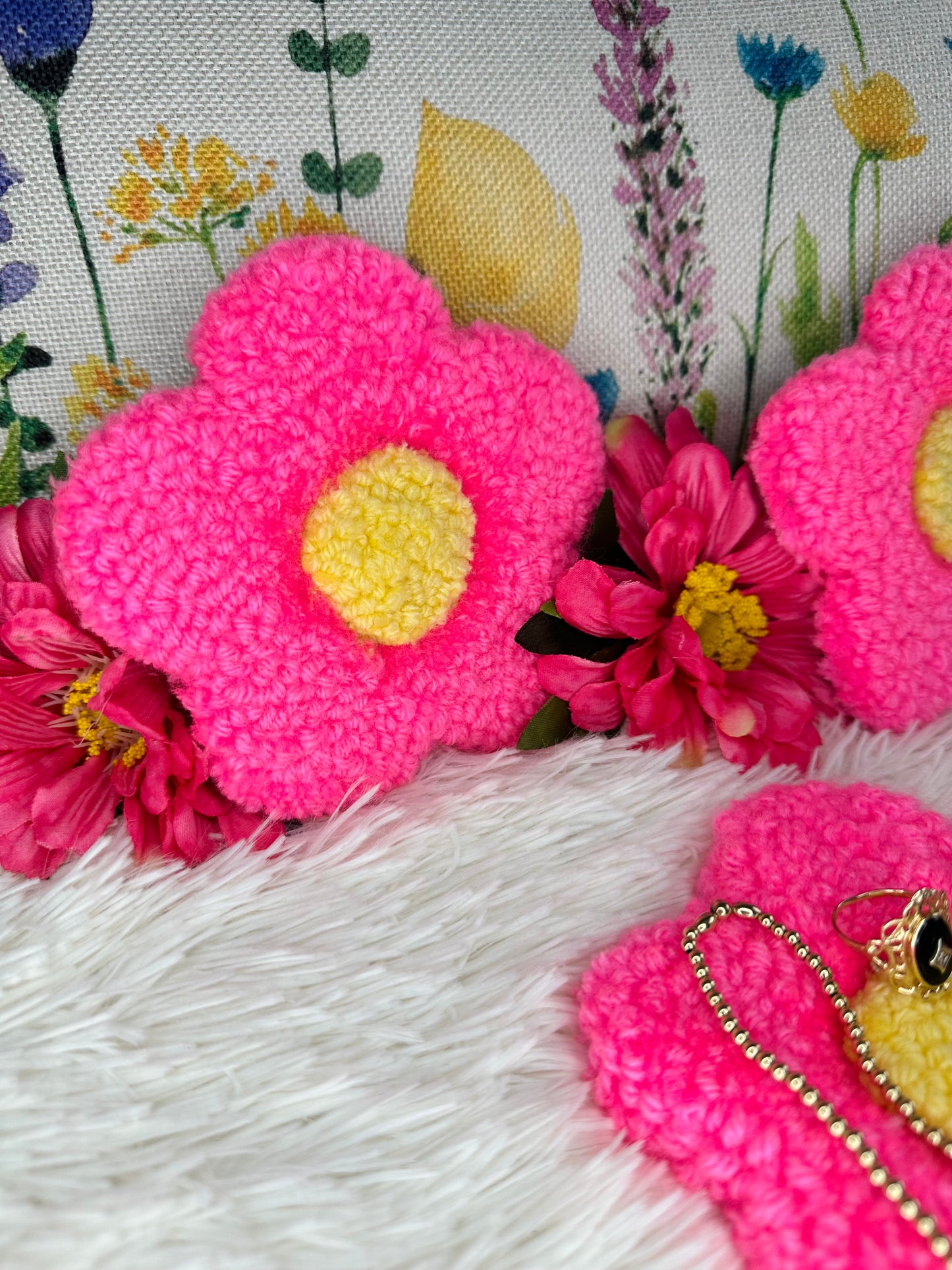 Hot Pink Flower Coaster
