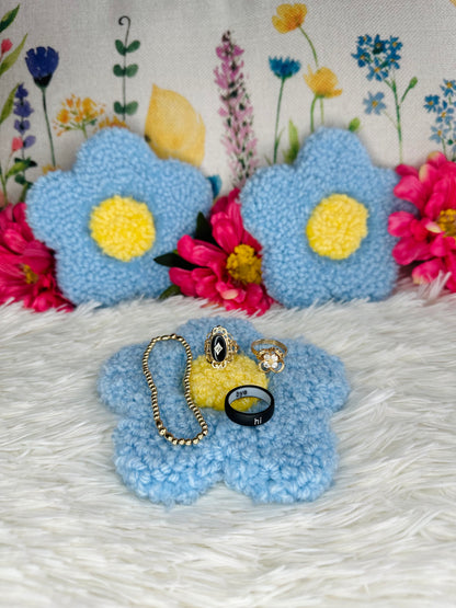 Light Blue Flower Coaster