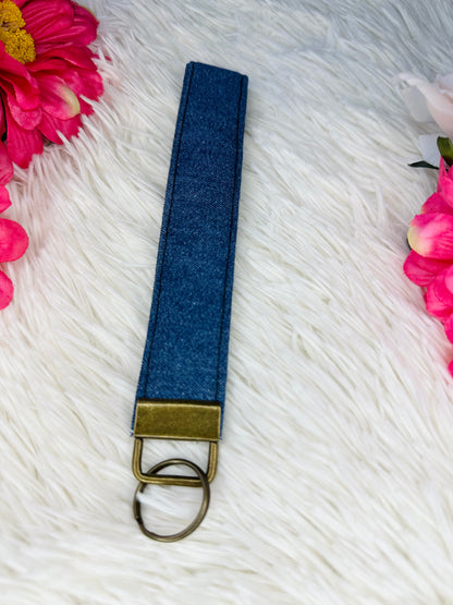 Denim Indigo Wristlet