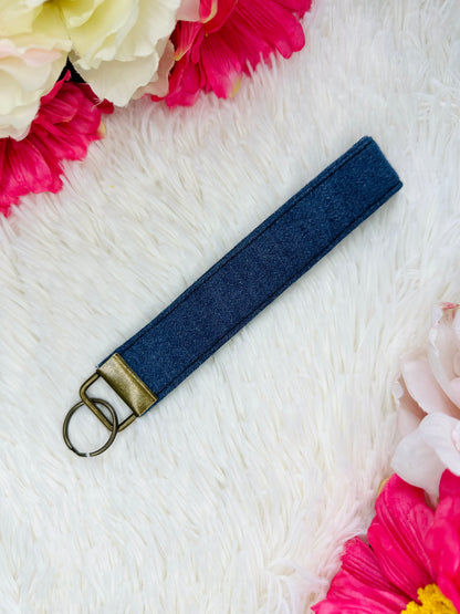 Denim Indigo Wristlet