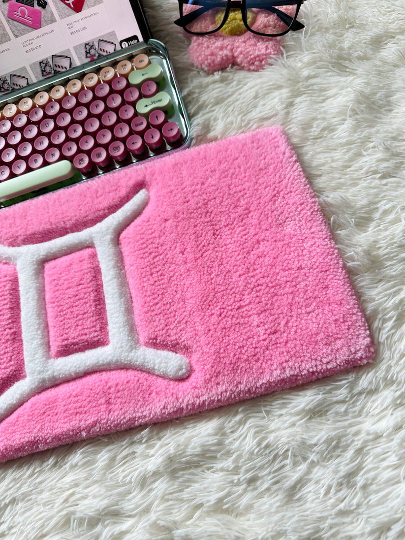 LIGHT PINK GEMINI KEYBOARD RUG MAT – Creations by Kaleigh LLC