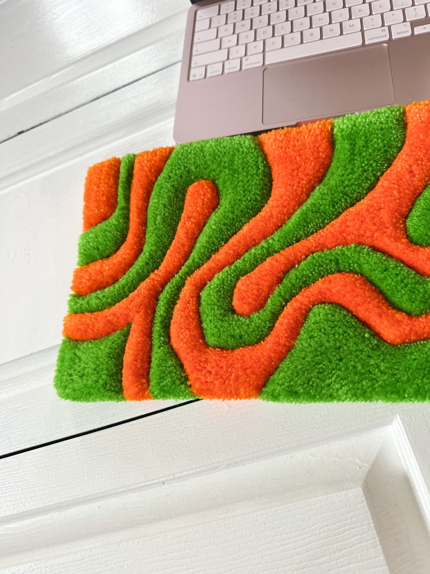 Orange & Green Keyboard Rug Mat
