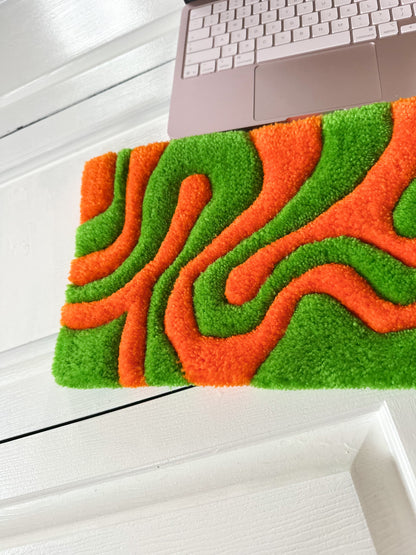Orange & Green Keyboard Rug Mat