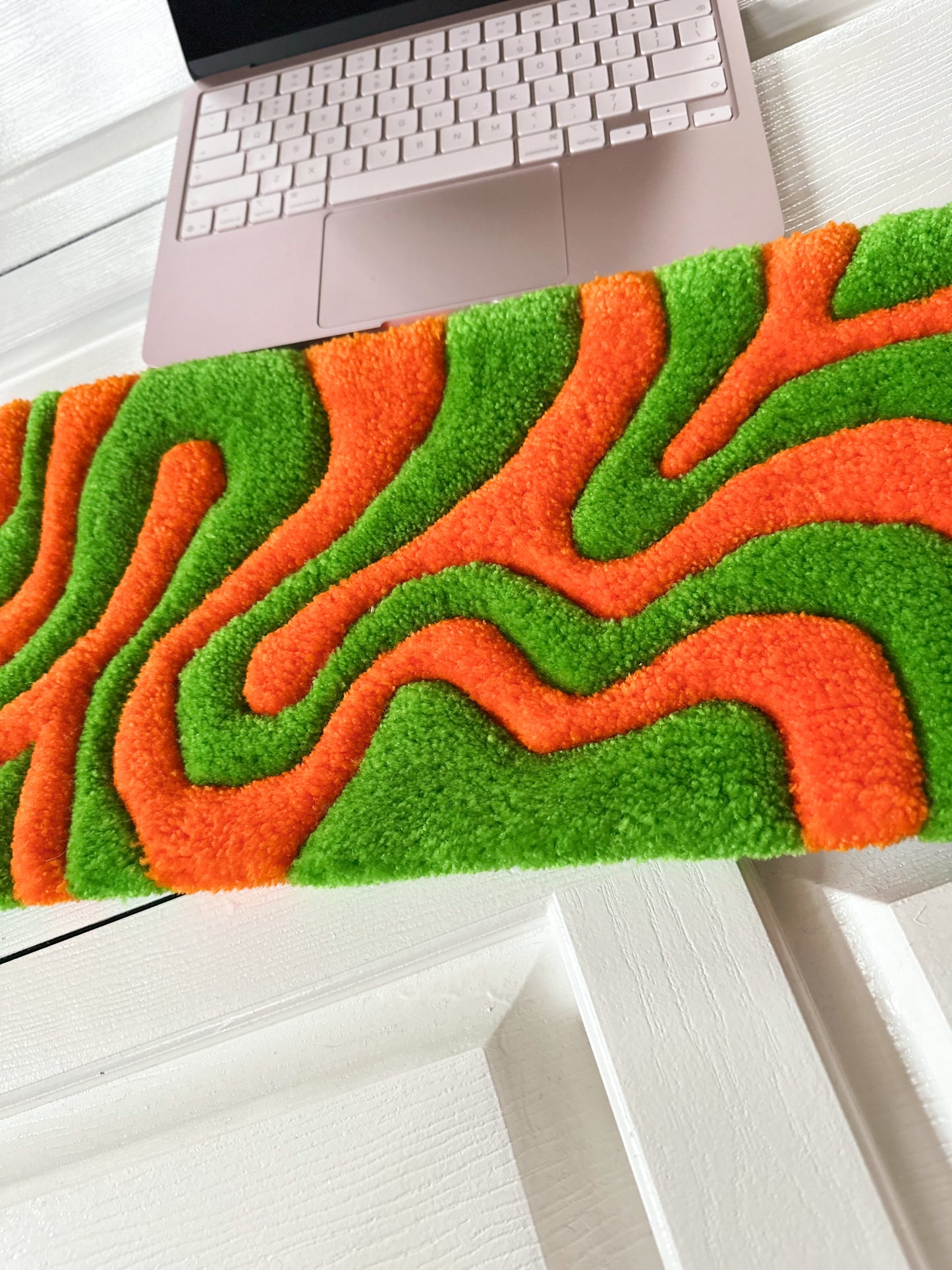 Orange & Green Keyboard Rug Mat