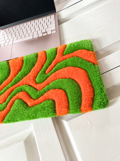 Orange & Green Keyboard Rug Mat