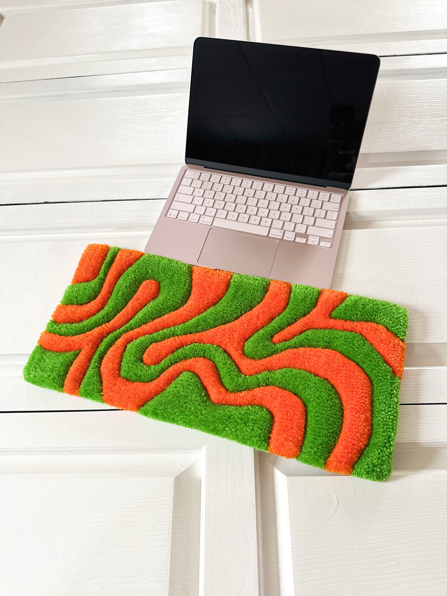 Orange & Green Keyboard Rug Mat