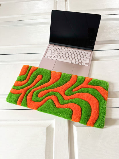 Orange & Green Keyboard Rug Mat
