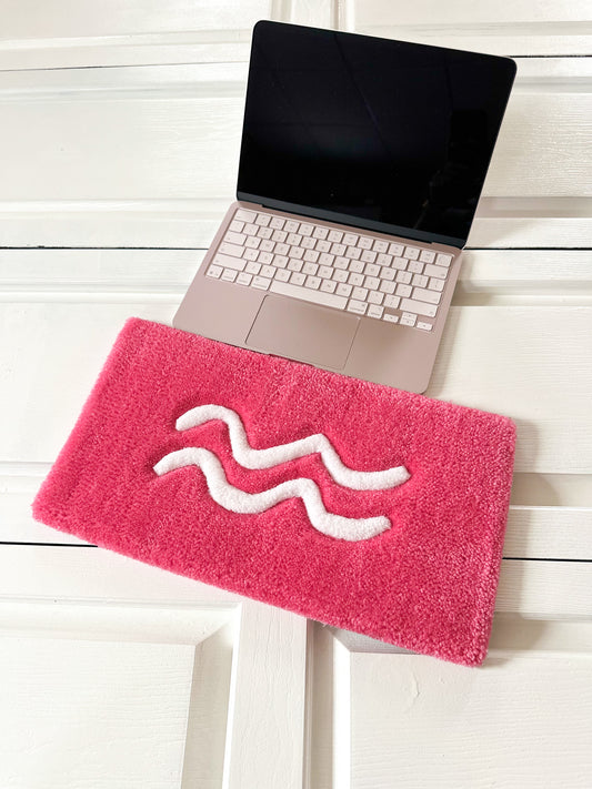 Pink Aquarius Keyboard Rug Mat