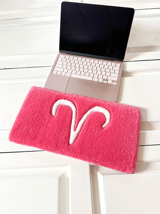 Pink Aries Keyboard Rug Mat