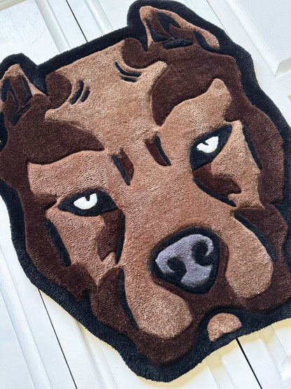 Brown Pitbull Rug | Made To Order