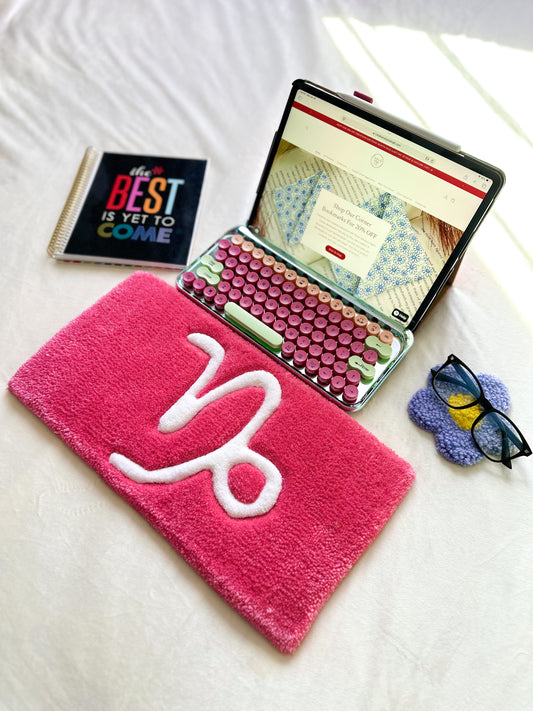 Pink Capricorn Keyboard Rug Mat