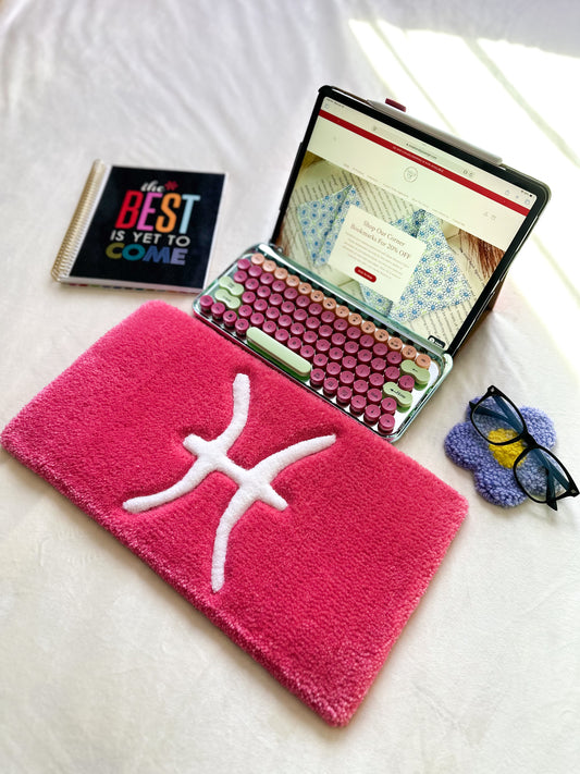 Pink Pisces Keyboard Rug Mat