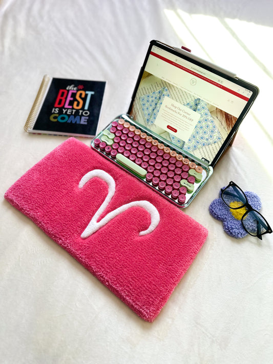 Pink Aries Keyboard Rug Mat