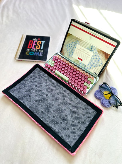 Pink Aquarius Keyboard Rug Mat