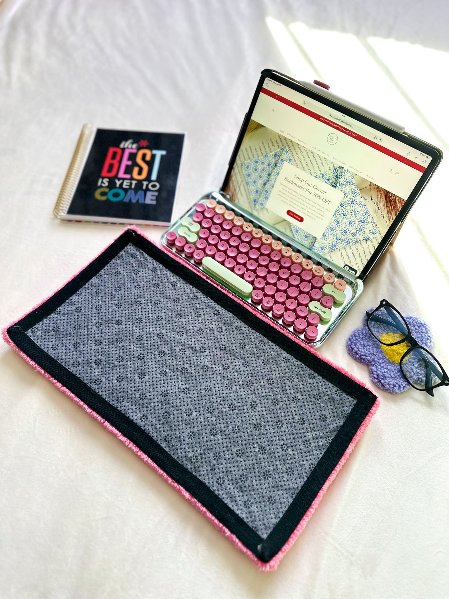 Pink Pisces Keyboard Rug Mat
