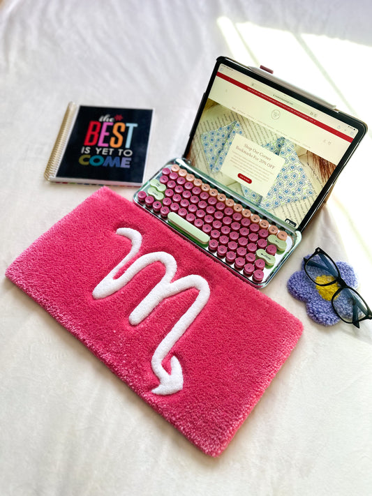 Pink Scorpio Keyboard Rug Mat
